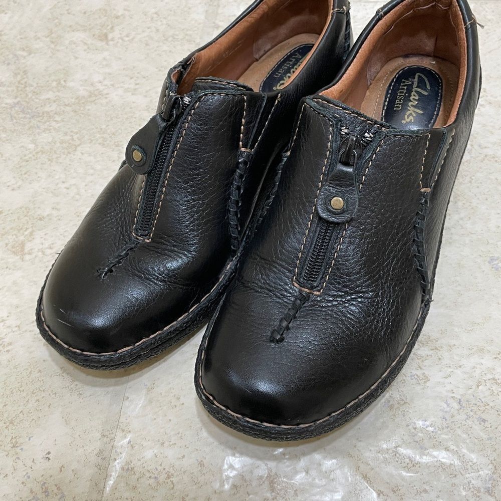 CLARKS ARTISAN INCA MEG IN BLACK LEATHER - Picture 5 of 7